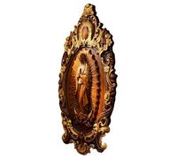 Jvjggag Wooden Figurines - Religious Catholic Decorative Statue For Indoor Wall Art Sculpture Figure For Living Room Bedroom Study Office Entryway Church | Carved Wood Sacred Decor Display Piece