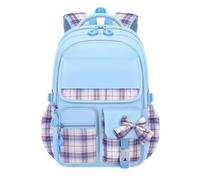 Jvjggag Zaino scolastico per bambini impermeabile multi-tasca liscia cerniera, Blu, Refer to description, Unisex | Grande zaino per bambini borsa libro per studenti adolescenti viaggio medio campeggio escursionismo weekend viaggio su strada