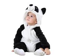 JVJQ Pigiama per bambini con chiusura lampo anti-neif, cerniera a 2 vie e costume da panda di alta qualità, in cotone biologico per neonati fino a bambini (0-36 m), ideale per dormire notturni, kita e
