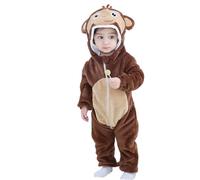 JVJQ Pigiama per bambini con chiusura lampo anti-neif, cerniera a 2 vie e costume di scimmia di alta qualità, in cotone biologico per neonati fino a bambini (0-36 m), costume da bambino, carnevale e