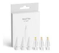 JvKzaen Punte di ricambio aggiornate per Apple Pencil, mix di punte in metallo trasparente per Apple Pencil 2a generazione/1a generazione/USB C punte per penna Apple (6 pezzi)