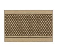 JVL 07-792BE-BR Zerbino Bologna con Retro in Lattice, Lavabile in Lavatrice, Polipropilene Gomma, Beige/Marrone, 57 x 90 cm