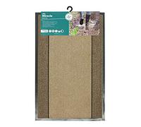JVL Miracle Beige con Strisce Marroni-Zerbino 60 x 90 cm, Pelo di Polipropilene con Retro in Vinile