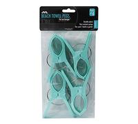 JVL Mollette per telo mare grandi, confezione da 4, colore acqua, taglia unica, 19-273AQ