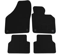 JVL - Set di 4 tappetini Auto Completamente su Misura, con 4 Clip Rotonde, Colore: Nero
