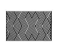 JVL Tappeto esterno tessuto in plastica reversibile leggero, 90x150cm, Geo