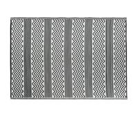 JVL Tappeto leggero reversibile in plastica intrecciata per esterni, 120 x 170 cm, a zigzag