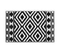 JVL Tappeto leggero reversibile in plastica intrecciata per esterni, 120 x 170 cm, azteco