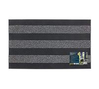 JVL Woodford - Zerbino con retro in gomma, per esterni, 46 x 76 cm, colore: grigio