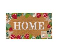 JVL Zerbino ecologico in fibra di cocco con retro in lattice, 40 x 70 cm, motivo: campi di fragole