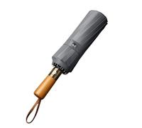 JVNALwnkv Ombrello Antipioggia Pieghevole Automatico, Ombrello da Lavoro Funzionale for Uomo e Donna, Completamente, Manico in Legno, Grande, Impermeabile