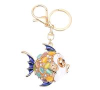 JVNALwnkv Portachiavi creativo a forma di pesciolino rosso, grazioso ciondolo in metallo a pesce, portachiavi for auto, for zaino, idee for donne e uomini