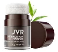 JVR Shampoo secco in polvere opacizzante per capelli castani scuri e neri, 10 g, vegano e senza profumo