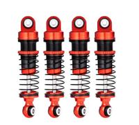 JVRWSC Ammortizzatori Auto RC Compatibile con FMS per LC80 1/18 Auto Telecomandata Parti di Aggiornamento Accessori di Ricambio 4 Pezzi Ammortizzatori in Lega di Alluminio(Red)