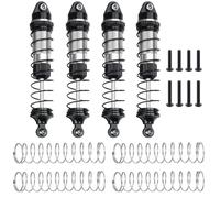 JVRWSC Ammortizzatori Auto RC Compatibile con Losi per Mini per LMT 4X4 1/18 RC Car Monster Truck Parti di Aggiornamento 1 Set di Ammortizzatori in Lega di Alluminio(Silver)