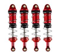 JVRWSC Ammortizzatori Auto RC Compatibile con MN128 MN86 G500 1/12 Auto Telecomandata Ricambi E Accessori per L'aggiornamento 4 Pezzi Ammortizzatore Idraulico in Alluminio da 74 Mm(Red)