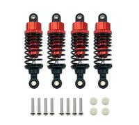 JVRWSC Ammortizzatori Auto RC Compatibile con Tamiya per TT-02 TT-02d M-05 M-06 1/10 RC Car Upgrade Parts 4 Pezzi 60 Mm Ammortizzatori in Alluminio Set Smorzatore(Red)