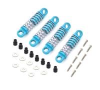 JVRWSC Ammortizzatori Auto RC Compatibile con Wltoys P929 P939 K969 K989 1/28 Accessori per L'aggiornamento dei Pezzi di Ricambio per Auto RC 4 Pezzi Ammortizzatore Idraulico in Metallo(Blue)