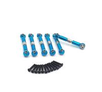JVRWSC Compatibile con HS 18301 18302 18311 18312 18321 18322 1/18 RC Car Upgrade Parts Accessories 6 Pezzi Tirante di Collegamento in Metallo Accessori aggiornamento RC(Blue)