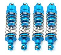 JVRWSC Compatibile con WLtoys 104016 104018 1/10 RC Car Upgrade Parts Metallo Idraulico Esterno per Ammortizzatore A Molla Accessori aggiornamento RC(Blue)