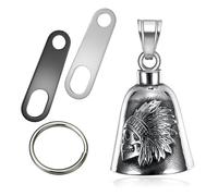 Jvuouxy Campanella per moto motivo angelo custode, manciata di campanelle portafortuna, ciondolo per guida sicura, accessori, campanelle per bici in peltro senza piombo, Small, Acciaio inossidabile