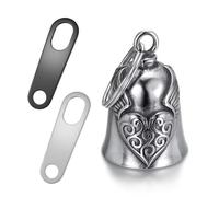 Jvuouxy Campanella per moto motivo angelo custode, manciata di campanelle portafortuna, ciondolo per guida sicura, accessori, campanelle per bici in peltro senza piombo, Small, Acciaio inossidabile