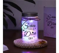 JVURICE Luce a LED per bottiglia, bella che ti regala, bottiglia illuminata con scritta, per donne, luce portafortuna, decorazione per compleanno, matrimonio, Natale, salvadanaio regalo di nozze