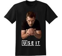 JVXZCNUYW Dr House MD Men T-Shirt Cotton Crewneck Short Sleeve Shirt Unisex Tee Black