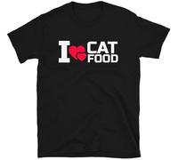 JVXZCNUYW I Love Food Simple T Shirt Men T Shirt 100% Cotton Sleeve Shirt Black