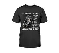 JVXZCNUYW Knight Templar T-Shirt Warrior of God Pray for The Strength Tee Gifts