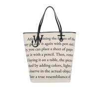JW Anderson, ,Bags ,Uomo ,Bianco ,ONE SIZE Borsa della spesa con ancore in misto cotone