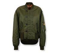 JW Anderson - Bomber Oversize con Orlo a Contrasto - - Jackets - Donna - Verde - S