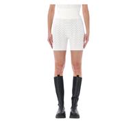 JW Anderson - Knitted Pointelle Fitted Shorts - - Shorts - Donna - Bianco - M