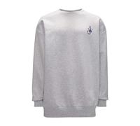 JW Anderson - Maglione in Cotone con Logo Ancora - - Sweatshirts & Hoodies - Uomo - Grigio - L