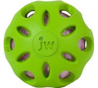 JW Crackle Ball Medium, Palla di Gomma con Un Cuore in Plastica Bottled per Cani, M