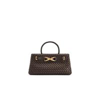 JW PEI Elora Borsa a Mano da Donna-Marrone Scuro Tessuto