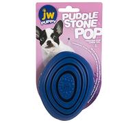 JW - Puddle Stone Pop - Giocattolo Dentale per alleviare i Cuccioli - Massaggiagengive per Cuccioli - Gomma Testurizzata Morbida e Robusta - Massaggia Le Gengive - Taglia Unica