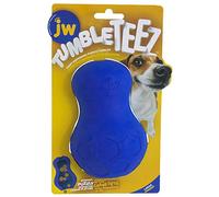 JW - Tumble Teez - Dispenser di dolcetti per cani - Gomma spessa, robusta e atossica - Mantiene i cani occupati all'interno - Taglia grande - Blu