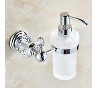 JWBXFYXW Accessori per Il Bagno in Cristallo di Lusso Set con Finitura cromata Design Moderno per la Costruzione in Ottone Solido comprende distributore di Sapone e Altro Ancora