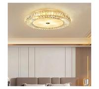 JWBXFYXW Camera da Letto Leggera a Sospensione Moderna lampadario a soffitto in Cristallo in Oro Rotondo per Soggiorno Decorazioni per la casa Lampada a LED Cristallo Decorazioni Moderne
