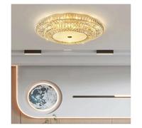 JWBXFYXW Camera da Letto Leggera a Sospensione Moderna lampadario a soffitto in Cristallo in Oro Rotondo per Soggiorno Decorazioni per la casa Lampada a LED Cristallo Decorazioni Moderne