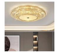 JWBXFYXW Camera da Letto Leggera a Sospensione Moderna lampadario a soffitto in Cristallo in Oro Rotondo per Soggiorno Decorazioni per la casa Lampada a LED Cristallo Decorazioni Moderne