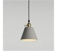 JWBXFYXW Lampade per sospensioni a V-intage Light Lampone Lampade per Illuminazione a Sospensione in Metallo Semplice Geometrico Singolo con Paralume di Cemento