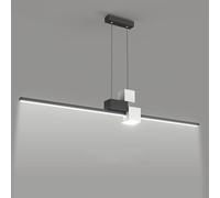 JWBXFYXW Luce a soffitto lampadario LED Moderno LED da 100 cm Ristorante lineare a 3 Colori Luci variabili utilizzate sopra Il Tavolo da Pranzo nel corridoio dell'isola della Cucina del Bar (18 W)