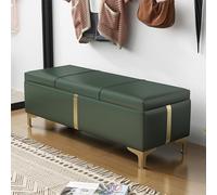 JWBXFYXW Panchina di stoccaggio delle scarpe verdi con cassa di archiviazione in scatola nascosta con capacità di carico del coperchio 150 kg. Ideale per organizzare e conservare scarpe e accessori.