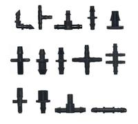 JWFBDB Irrigatore a Goccia 1/8 1/4 di Pollice Connettore a T con Filettatura Incrociata Raccordo for Tubo dell'Acqua 3/5 4/7 mm Tubo da Giardino(K)