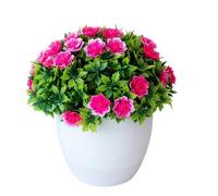 JWFBDB Piante artificiali da mille strati, bonsai, piccoli alberi, piante finte, fiori in vaso, ornamenti for la casa, decorazioni for tavola(Pink)