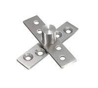 JWLINRKS 1 Paio di Cerniere rotanti Lunghezza 74 mm Cerniera a bilico for Porta in Acciaio Inossidabile a 360 Gradi Hardware Argento Cerniere Facili da installare