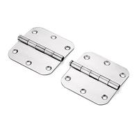 JWLINRKS 10 Pezzi/Set di Cerniere Ispessite in Acciaio Inossidabile, Cuscinetti con Silenziatore Angoli Arrotondati for Porta in Legno del Bagno, Cerniere Staccabili Arrotondate a Fogli Mobili