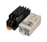 JWLINRKS 10 pz H3Y-2 AC 220V Interruttore relè temporizzatore di Ritardo 1S/5S/10S/30S/60S/3M/5M/10M/30M/60M Regolabile 5A con manopola Rotante di Presa di Base